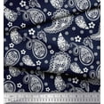 thumbnail image 3 of Soimoi Blue Viscose Chiffon Fabric Floral & Paisley Print Fabric by the Yard 42 Inch Wide, 3 of 3