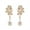 Champagne, variant on Mightlink 1 Pair Elegant Shining Faux Crystal Glass Dangle Earrings Women Exquisite Long Earrings Jewelry Gift