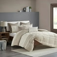 thumbnail image 4 of INK+IVY Mila 3-Piece Cotton Printed Comforter Set with Chenille in Brown, 4 of 11