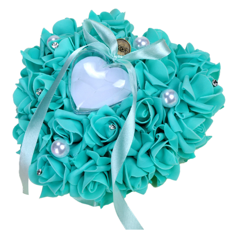 greenhome Rings Bearer Pillow Great Visual Effect Decorative Artificial