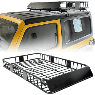 Mockins 250 lbs. Roof Rack Basket with 20 CF Roof Bag - Roof Rack Cargo  Basket Adjusts from 43-64 in. L x 39 in. W x 6 in. H MA-76 - The Home Depot