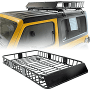 HECASA 64" x 39" x 6'' Universal Roof Rack Cargo Carrier with Extension 250LBS Weight Capacity Heavy Duty Steel Car SUV Top Luggage Storage Holder Basket for Travel