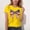 Yellow, variant on FamilyThread Children's Casual Loose T-shirt American Flag 4th of July Bow Style Summer Comfortable Short Sleeved Round Neck Top For 3-15Y