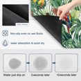 thumbnail image 6 of Colored Parrot Dish Drying Mats for Kitchen Counter, Oil Painted Tropical Parrot Green Leaf Absorbent Coffee Bar Mat with Non-slip Rubber Backed Quick Drying Dish Rack Pad 12"x16", 6 of 9