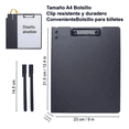 thumbnail image 3 of 2pcs Carpetas Portapapeles Tabla Folder Carta Organizador Portapapeles Xtellar azul, 3 of 3