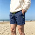 thumbnail image 2 of XFeng Men's 2 in 1 Swim Trunks, Print Board Shorts with Compression Liner, Quick Dry Beach Swim Shorts with Pockets, 2 of 4