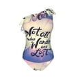 thumbnail image 4 of Yiaed Not All Those Who Wander Are Lost Print Women One Piece Swimsuits Tummy Control One Shoulder Bathing Suits Pattern Ruffle Swimwear-X-Large, 4 of 8