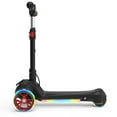 thumbnail image 6 of Rolldustry Upgrade Kid Electric Scooter with Music System, Foldable 3-Wheels Escooter for Kids 3-6 Years, LED-lit Wheels and Pedals, Cute stickers, Black, 6 of 9