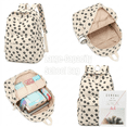 thumbnail image 2 of 3pcs Backpack with Insulated Lunch Box, Lightweight Corduroy Schoolbag Set, Pencil Pouch, 2 of 6