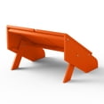 thumbnail image 5 of WestinTrends Riviera Modern HDPE Plastic Folding Patio Adirondack Ottoman, Orange, 5 of 9