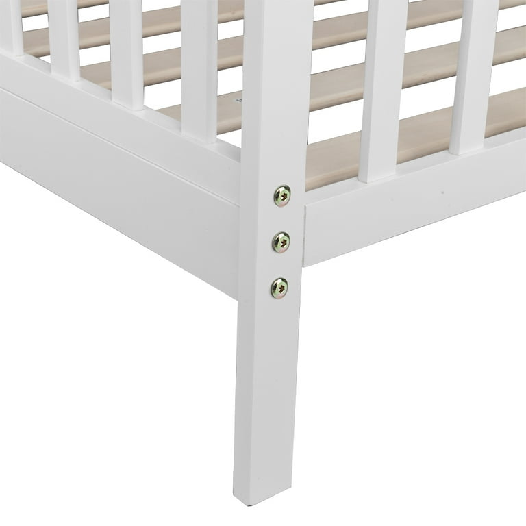 Macaron Twin Size Toddler Bed with Side Safety Rails, Modern