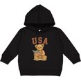 thumbnail image 2 of Inktastic Patriotic USA Teddy Bear with American Flag Toddler Hoodie, 2 of 4