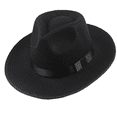 thumbnail image 3 of Homeyce Classic Western Cowboy Hat Adult Men Women Retro Longhorn Style Solid Color Windproof Casual Street Wear Cowboy Hat,B, 3 of 3