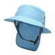 thumbnail image 3 of Sombrero de pescador ligero para surfear con correa para la barbilla, protección para el cuello, ala ancha, sombrero para el sol Azul, 3 of 7
