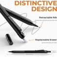 thumbnail image 2 of czcpp-4PCS Metal Mechanical Pencils Set with Case, 0.5mm & 0.7 mm Artist Pencil with 8 Tubes (480PCS) HB Lead Refills, 3 Erasers,9 Eraser Refills For Writing Drafting, Drawing, Black & Sliver, 2 of 4