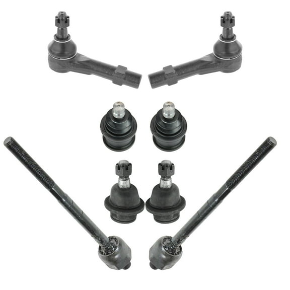 TRQ 8 pc Kit Upper Lower Ball Joint Inner Outer Tie Rod LH RH for Ford Mazda New PSA59680