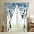 thumbnail image 4 of Erosebridal Highland Cow Print Curtains Blackout,Blue Western Farmhouse Curtains & Drapes for Living Room,Longhorn Cattle Window Curtain Daisy Floral Curtains Cowboys Gifts, 4 of 6