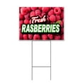 thumbnail image 1 of Fresh Rasberries (18" x 24") Yard Sign, Includes Metal Step Stake, 1 of 6