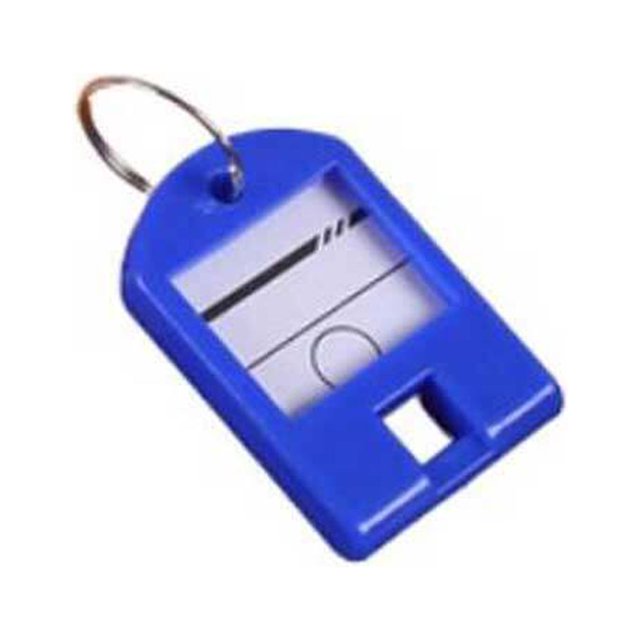 sweethay Etiqueta de equipaje Nombre Equipaje Llavero Etiquetas Pasaportes Tarjeta Llavero Etiqueta Hebilla Colgante Cadena colgante para Ropa, zapatos y accesorios Miscelánea Azul
