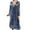 Blue, variant on Antinious Womens Solid Fleece Lined Casual Long Sleeve Long Nightdress Sleep Dress,Winter Pajamas Dress for Women,Nightgowns for Women,Blue,XL