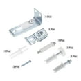 thumbnail image 3 of Unique Bargains Bifold Door Hardware Kit Include Top & Bottom Pivot, Bracket & Guide Wheel Bi-fold Closet Door Hardware Kit, 3 of 6