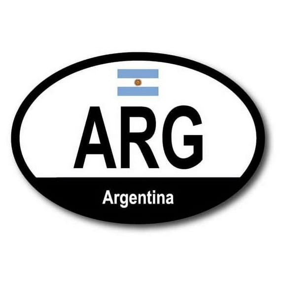 Magnet Me Up Argentina Argentinian Euro Oval Magnet Decal, 4x6 In, for Car, Truck, SUV