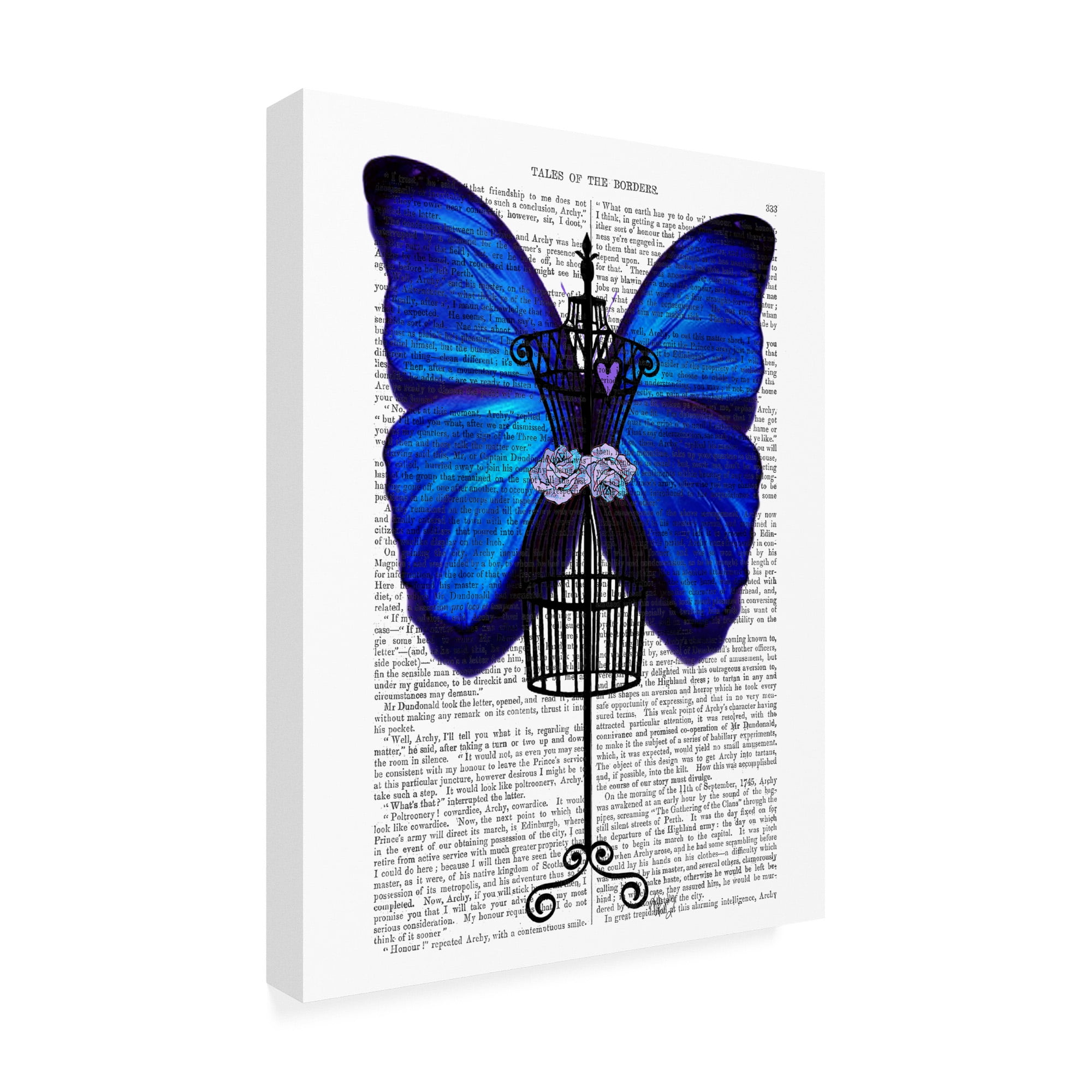 Trademark Fine Art 'Mannequin, Blue Butterfly' Canvas Art by Fab Funky