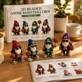 thumbnail image 4 of 3D Beaded Gnome Craft Kit, Premium bead art set, easy operation design for adults to enjoy handmade craft time gnome kit-J, 4 of 6
