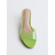 Scoop Women's Jelly Slide On Kitten Heels