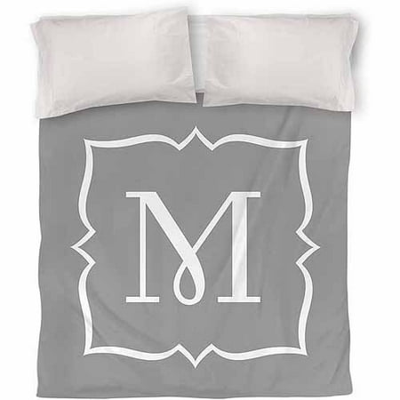 Idg Silver Script Ii Monogram Duvet Cover Twin M Walmart Com