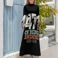 thumbnail image 3 of 47 Birthday Funny 47 Years Old Long Dress Long veiled dresses summer dress women 2024 women's evening dresses, 3 of 4