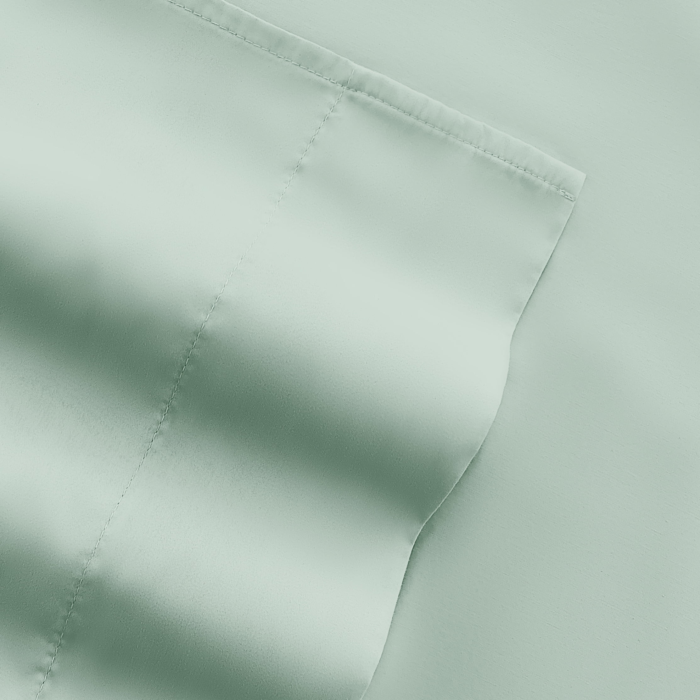 Full, Mint Solid Microfiber 6 Piece Bed Sheet Set, by Noble Linens