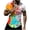 Red, variant on Mens Short Sleeve Hawaiian Shirts Casual Fashion Aloha Beach Party Button Down Shirt for Men