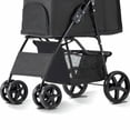 thumbnail image 1 of Cat Strollers Pet Stroller Lightweight Foldable Ventilate Oxford Portable Small Dog Stroller For Dogs Cats Black, 1 of 8