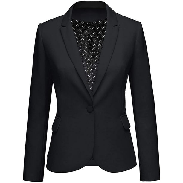 luvamia Womens Business Casual Blazer Work Office Coats Pocket Back ...