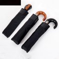 thumbnail image 2 of Paraguas automático de tres pliegues con forma de elefante, de piel sintética y mango de madera, de diez hojas, extragrande, de color negro, para hombre, totalmente automático, de tres, 2 of 6
