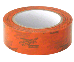 Marcy ME0072 Orange 1-1/2' Vinyl Molding Retention Tape - With Warning