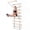 White, variant on Swedish Ladder,Wall-Mounted Stall Bars with Pull-Up Bar & Dip Bars
