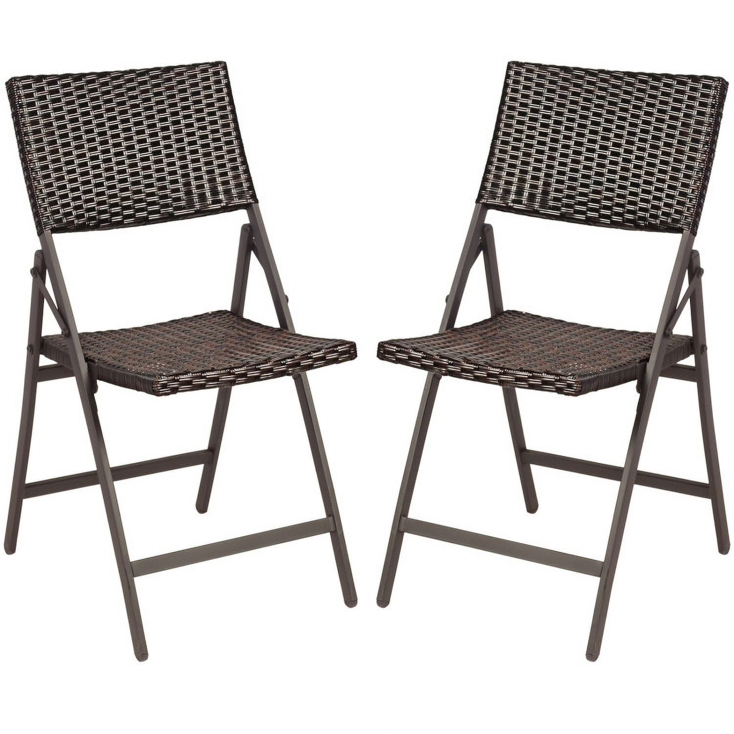 Aimee Lii Set of 2 Folding Patio Rattan Portable Dining Chairs, Outdoor Patio Set Aimee Lii Set of 2 Folding Patio Rattan Portable Dining Chairs, Outdoor Patio Set
