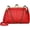 Red, variant on Women Small Vintage Chains Handbag - Pu Leather Kiss Lock Purse