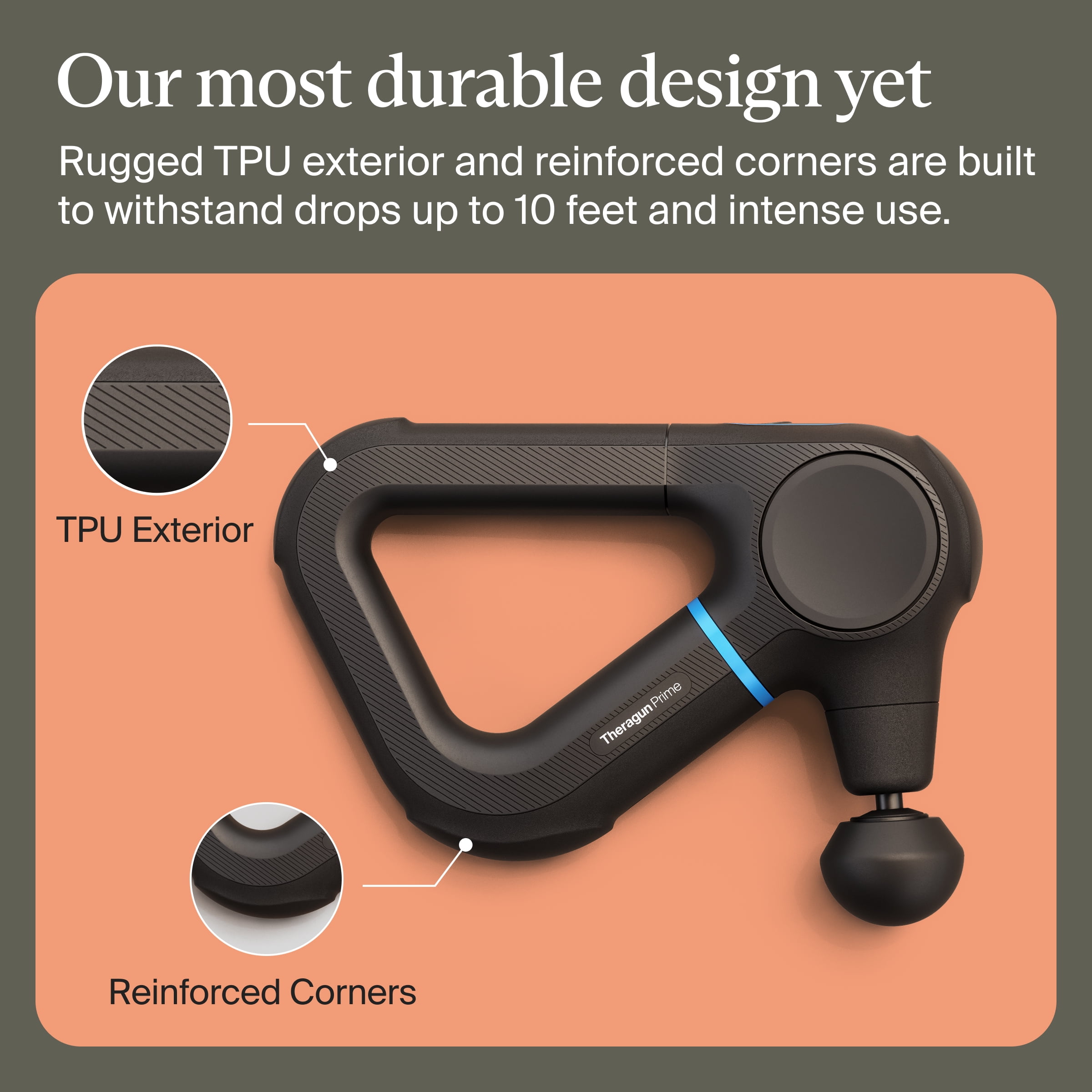Theragun Prime 6th Generation Deep Tissue Massage Gun by Therabody for Reliable Recovery & Pain Relief