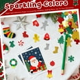 thumbnail image 3 of Christmas Stickers for Craft Glitter Self Adhesive Felt Stickers Snowflake Santa Bell Sticker for Xmas Gift Box BagTree, Greeting Cards DIY Decoration 300Pcs Design 2, 3 of 7