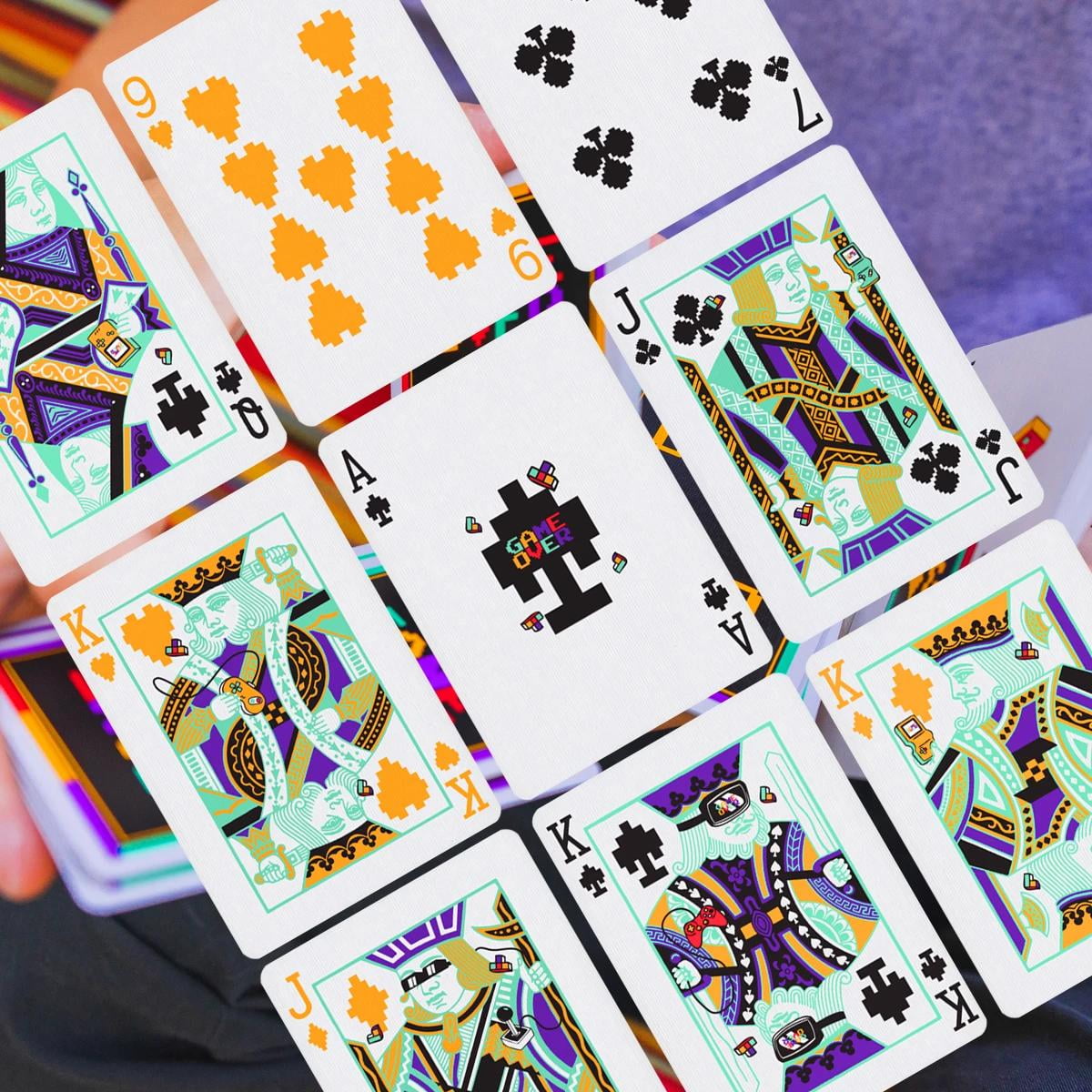 Game Over Prism Gilded Playing Cards by Gemini