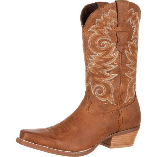 Durango durango western boots mens 12" gambler light square toe brown