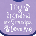 thumbnail image 4 of Inktastic Grandma Grandpa Love Me Girls Boys or Girls Baby Bib, 4 of 4