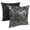 Black Velvet/Silver Foil Applique, variant on Blazing Needles Paisley Scaled Velvet Throw Pillow - Set of 2