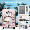 thumbnail image 2 of Travel Luggage Cover Suitcase Girl Protector Storage Fits 18-32 Inch Luggage Flower Luggage Protector Wheel Covers Patterned Travel with Pocket Elastic Luggage Anti-scratch Suitcase Cover S, 2 of 6