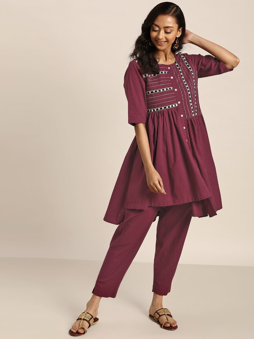 myntra kurta tops