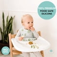 thumbnail image 5 of Loulou Lollipop Soft, Waterproof Silicone Feeding Bib for Babies and Toddlers 3 to 36 Months, Easy to Clean, Adjustable Fit and Catch-All Pouch - Avocado, 5 of 7