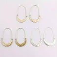 thumbnail image 3 of Hammered Crescent Moon Hoops Resin Tortoise Shell Hoop Earrings Jewelry, 3 of 9